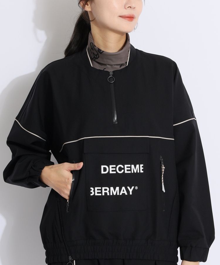 ディッセンバーメイ DM ハーフジップ配色アノラックプルオーバー