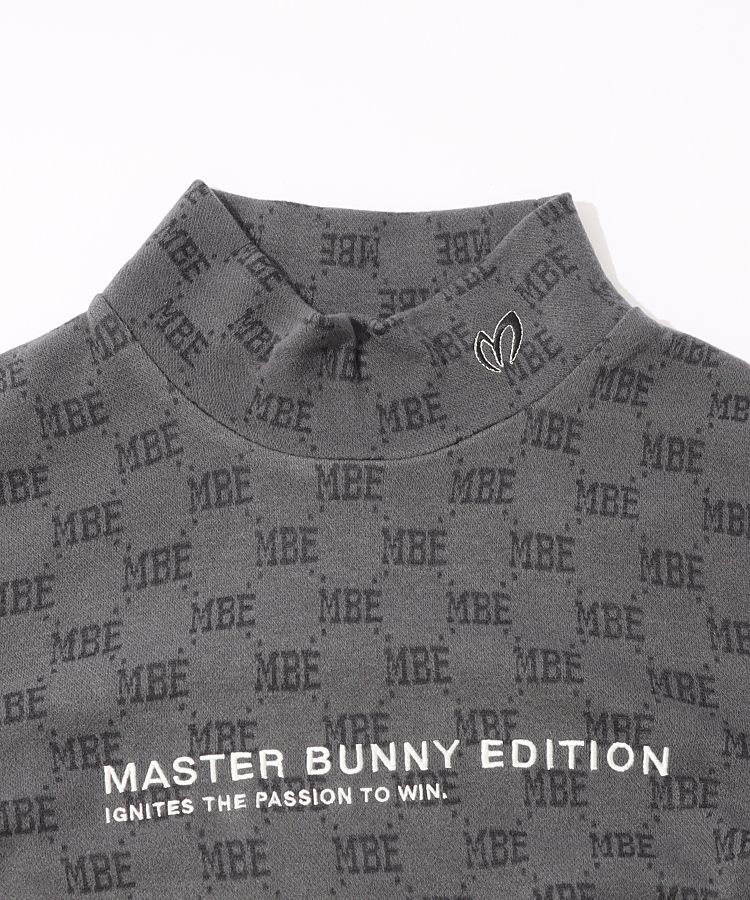 マスターバニー MB モノグラムロゴ起毛モックネック長袖カットソー