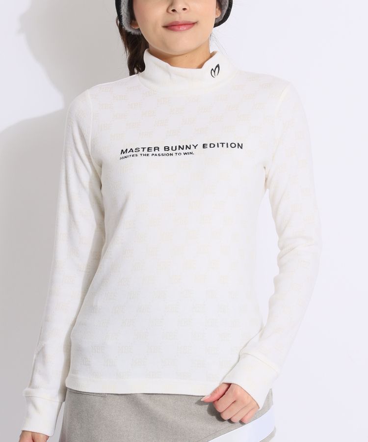 マスターバニー MB モノグラムロゴ起毛モックネック長袖カットソー