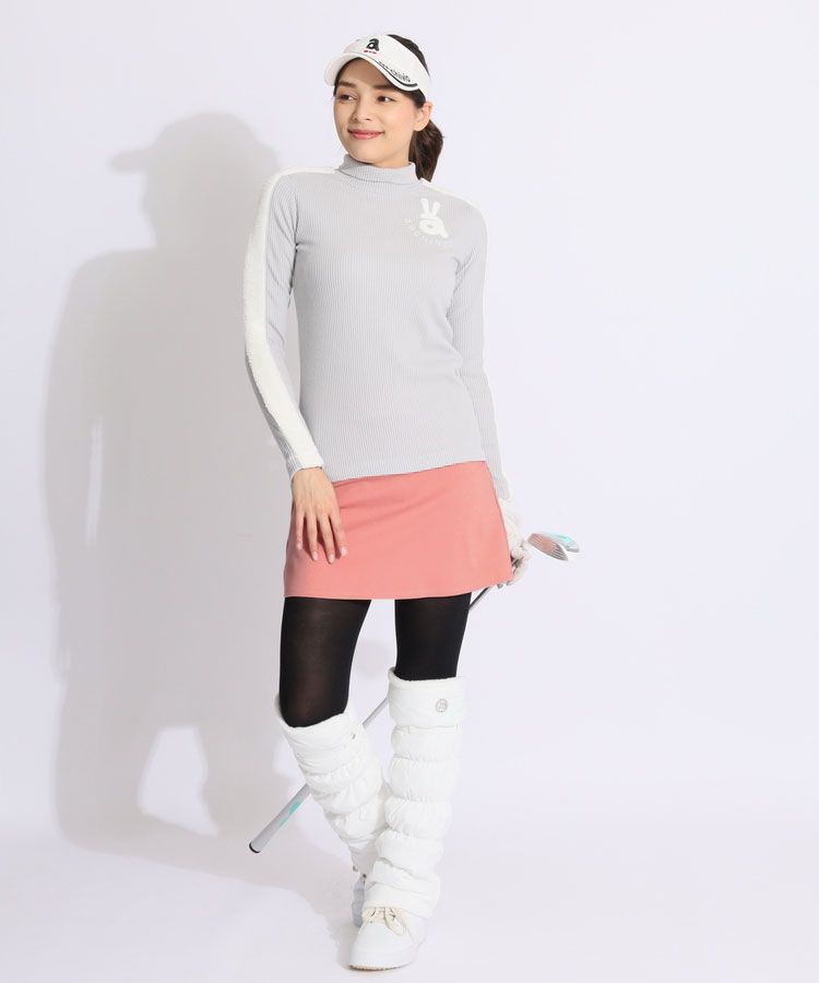 アルチビオ AR 【吸湿発熱】スリーブ切替ハイネックリブニット