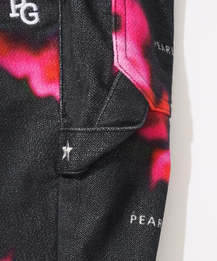 パーリーゲイツ PG 表起毛デジタルフラワースリムパンツ レディース