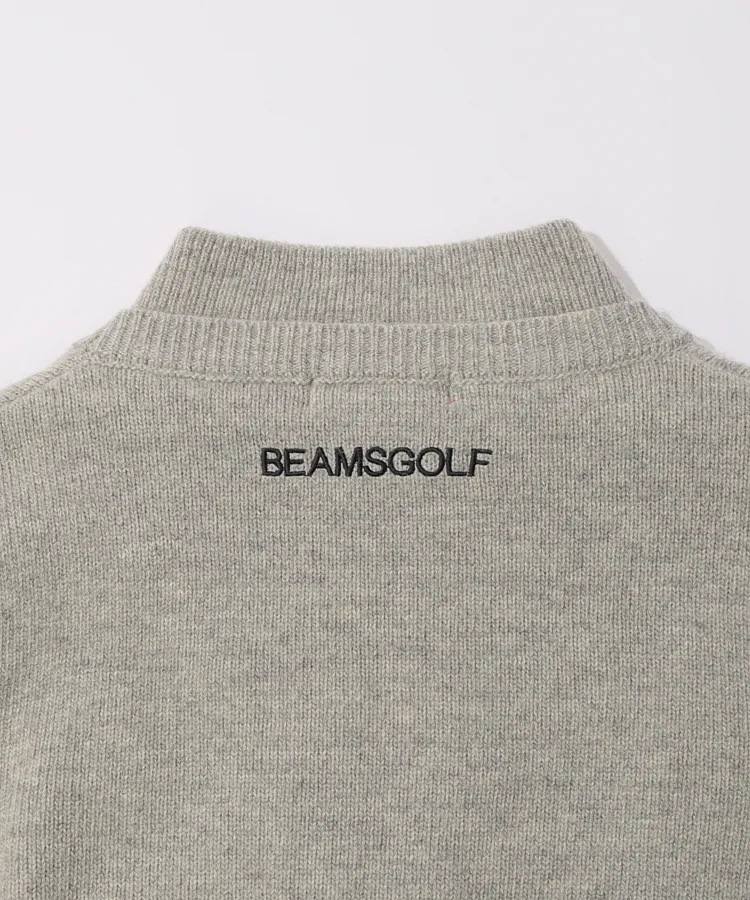 BEAMS GOLF ビームスゴルフ ウール混 ハーフジップハイネック