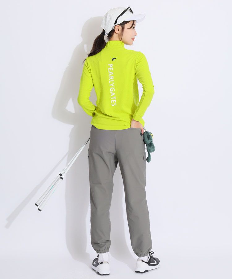 パーリーゲイツ PG 【吸湿発熱】微起毛バックロゴスタンドネック長袖