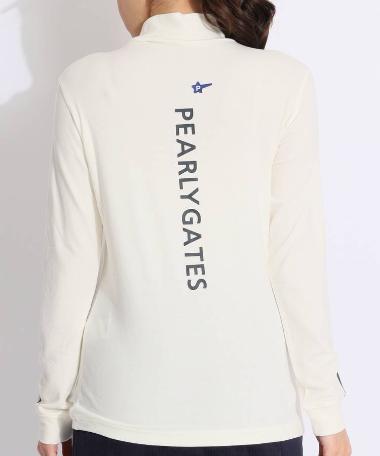 パーリーゲイツ PG 【吸湿発熱】微起毛バックロゴスタンドネック長袖