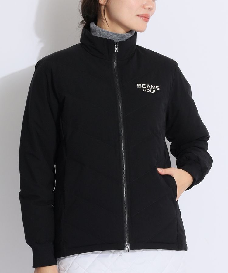 ビームスゴルフ BE 裏地付きスタンドネックダウンジャケット