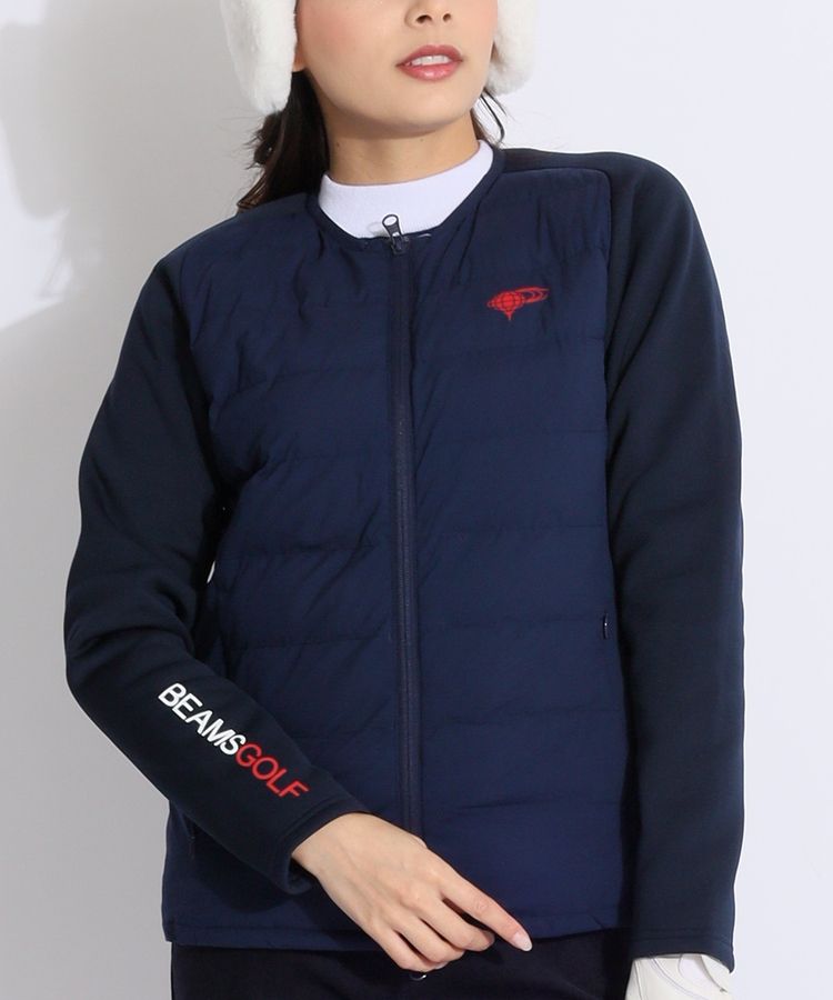 ビームスゴルフ BE 【ストレッチ撥水】異素材切替ラグラン中綿