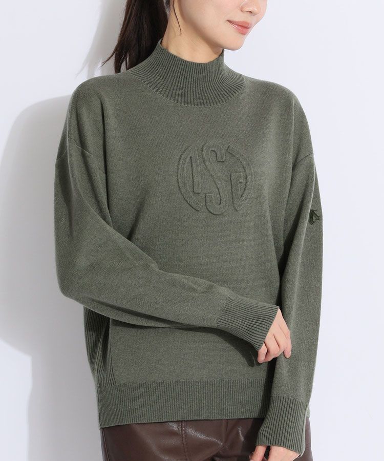 美品　デサント ゴルフ タートルネックセーター 美品✨DESCENTE golf インターシャ タートルネック ニット