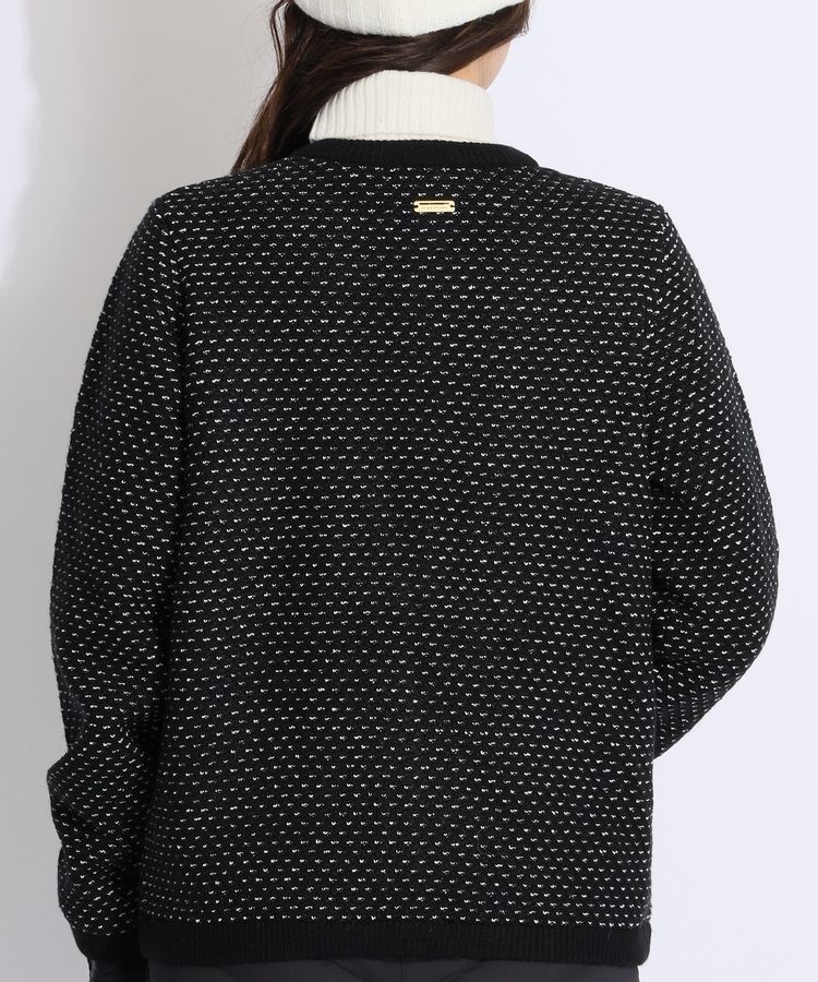 セントアンドリュース SA 裏地付きツイード風ニットカーディガン