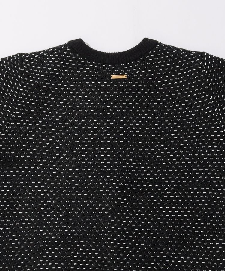 セントアンドリュース SA 裏地付きツイード風ニットカーディガン