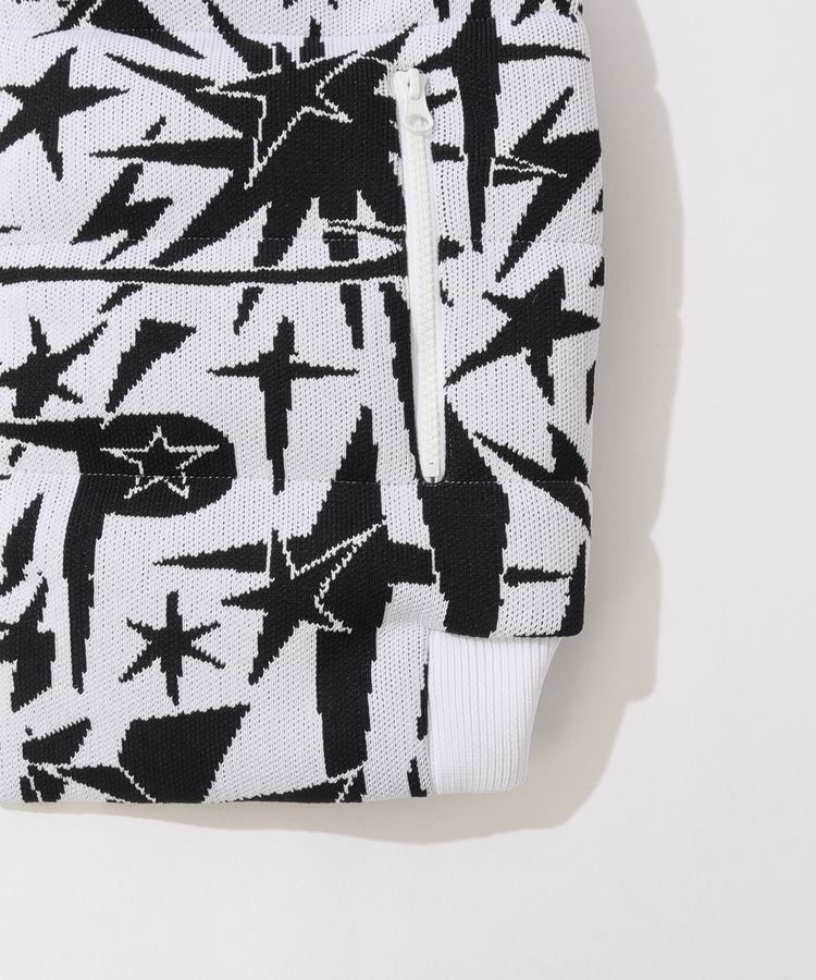 パーリーゲイツ PG スタンドネックジャガードダウンベスト レディース