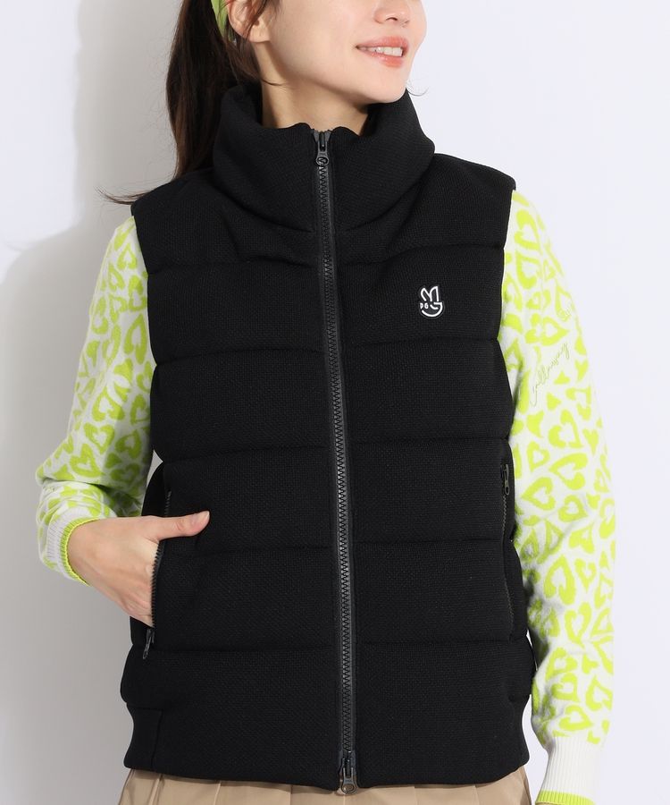 パーリーゲイツ PG スタンドネックジャガードダウンベスト レディース