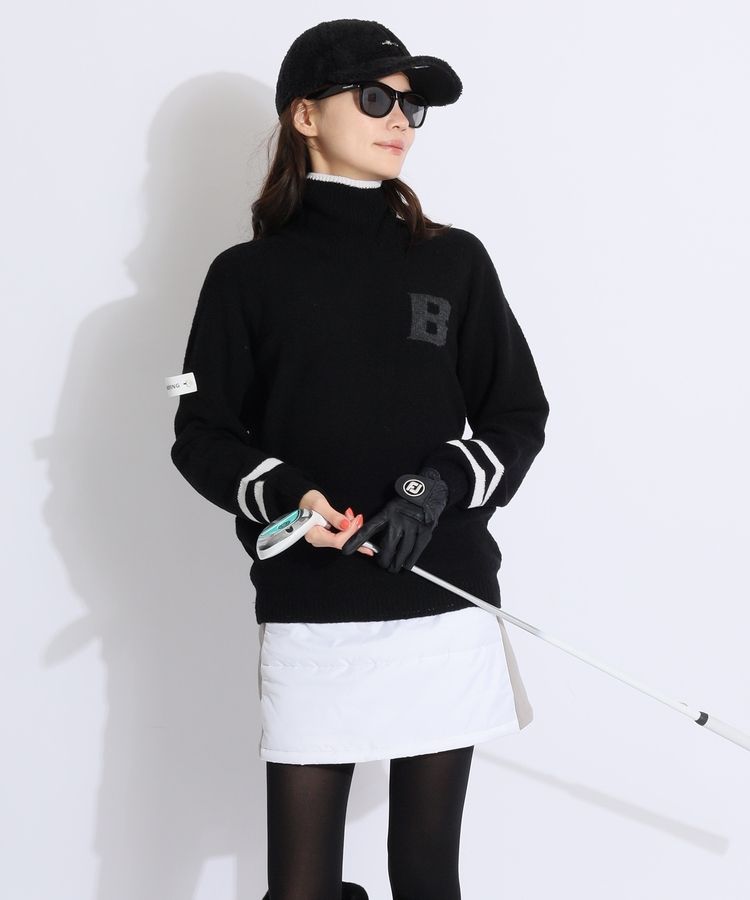 ブリーフィングゴルフレディースセーターネイビーサイズM ブリーフィングゴルフ BR ロゴワッペンブークレタートルネックセーター