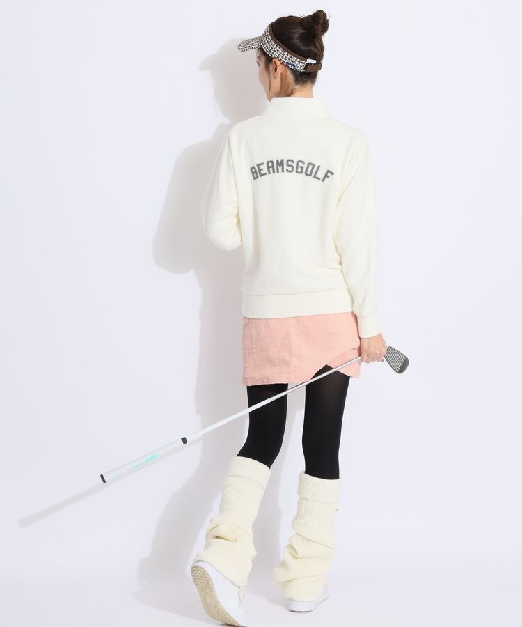 ビームスゴルフ BE 【防風ストレッチ】バックロゴ裏地付きニット