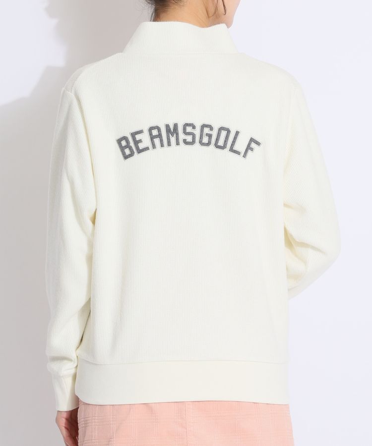 ビームスゴルフ BE 【防風ストレッチ】バックロゴ裏地付きニット