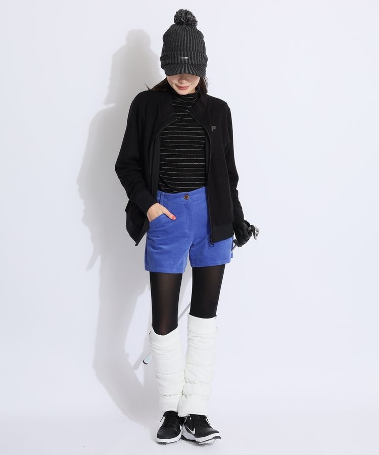 ビームスゴルフ BE 【防風ストレッチ】バックロゴ裏地付きニット