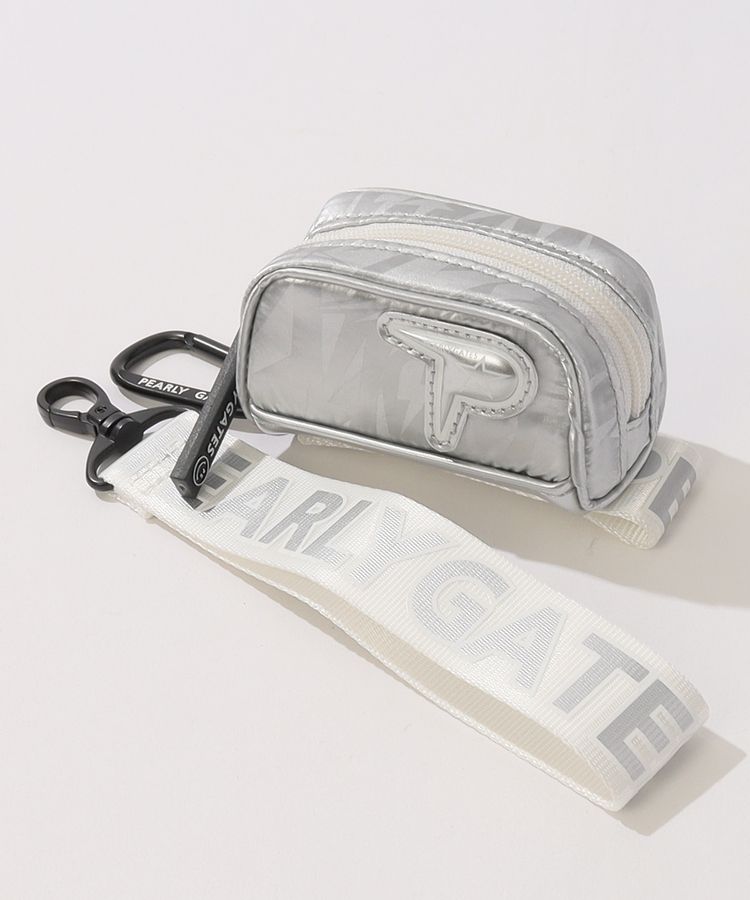 パーリーゲイツ PG チャーム付きギザ星柄ボールポーチ レディース