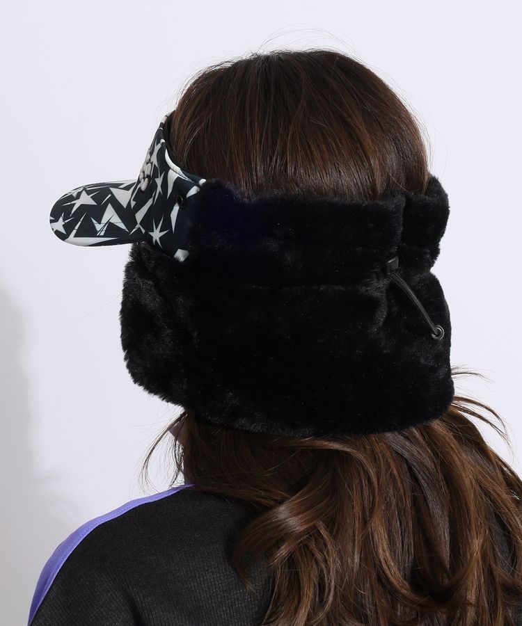 冬のゴルフに必須⛳️もこもこボアのサンバイザー＆イヤーマフ☆パーリーゲイツ2点 冬のゴルフに必須⛳️もこもこボアのサンバイザー＆イヤーマフ