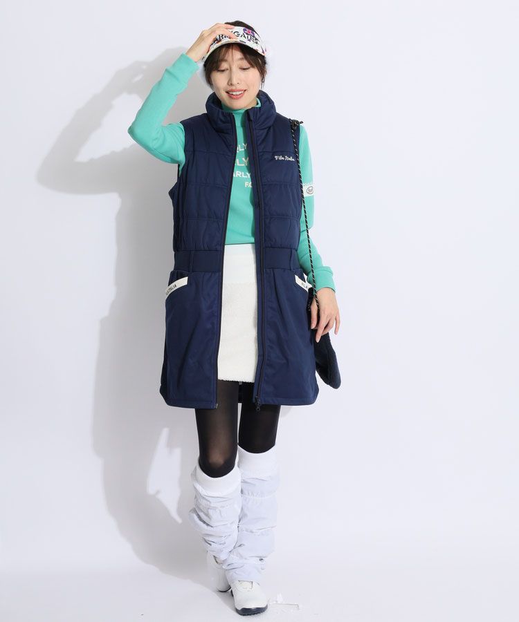 パーリーゲイツ PG ギザ星柄イヤーマフ付きサンバイザー