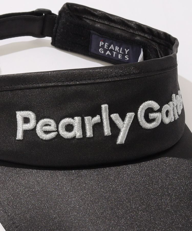 パーリーゲイツ PG ラメロゴ刺繍メタリックサンバイザー