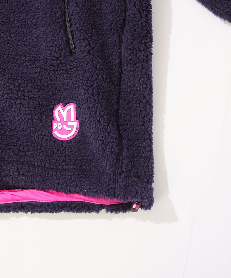 パーリーゲイツ PG 裾ドロストシープボアパーカー レディースゴルフ