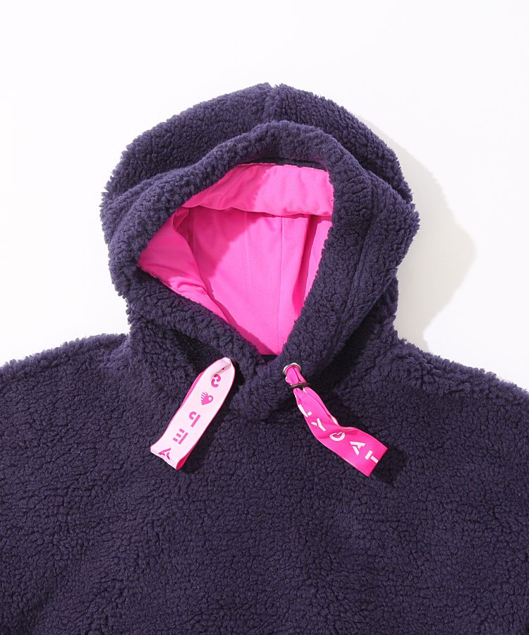 パーリーゲイツ PG 裾ドロストシープボアパーカー レディースゴルフ