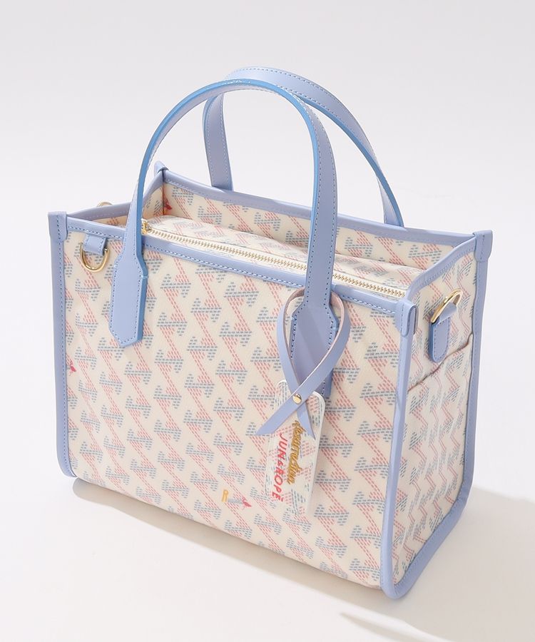 【レザレクション】美品 カートバッグ 総柄 ロゴ クリア ピンク e707f9f7ae9085b3060e4f00e07c6f