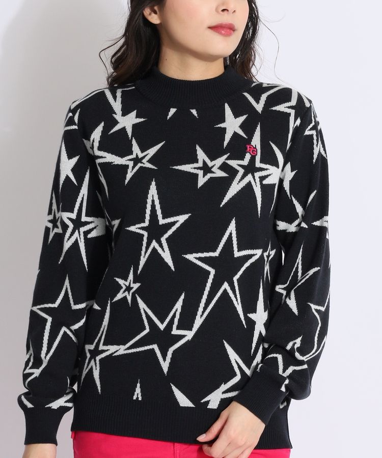 PEARLY GATES 星柄ニットセーター サイズ0 PEARLY GATES 星柄 ニット セーター サイズ0