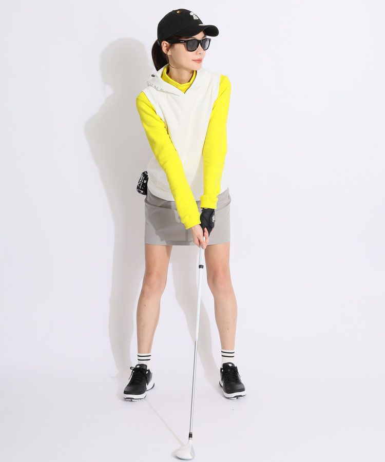 パーリーゲイツ PG ロゴプリントコットン裏毛モックネック長袖