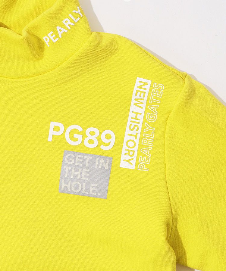 パーリーゲイツ PG ロゴプリントコットン裏毛モックネック長袖