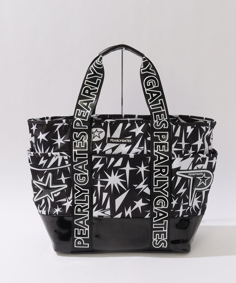 パーリーゲイツ PG ギザ星柄2WAYエナメル切替トートバッグ レディース