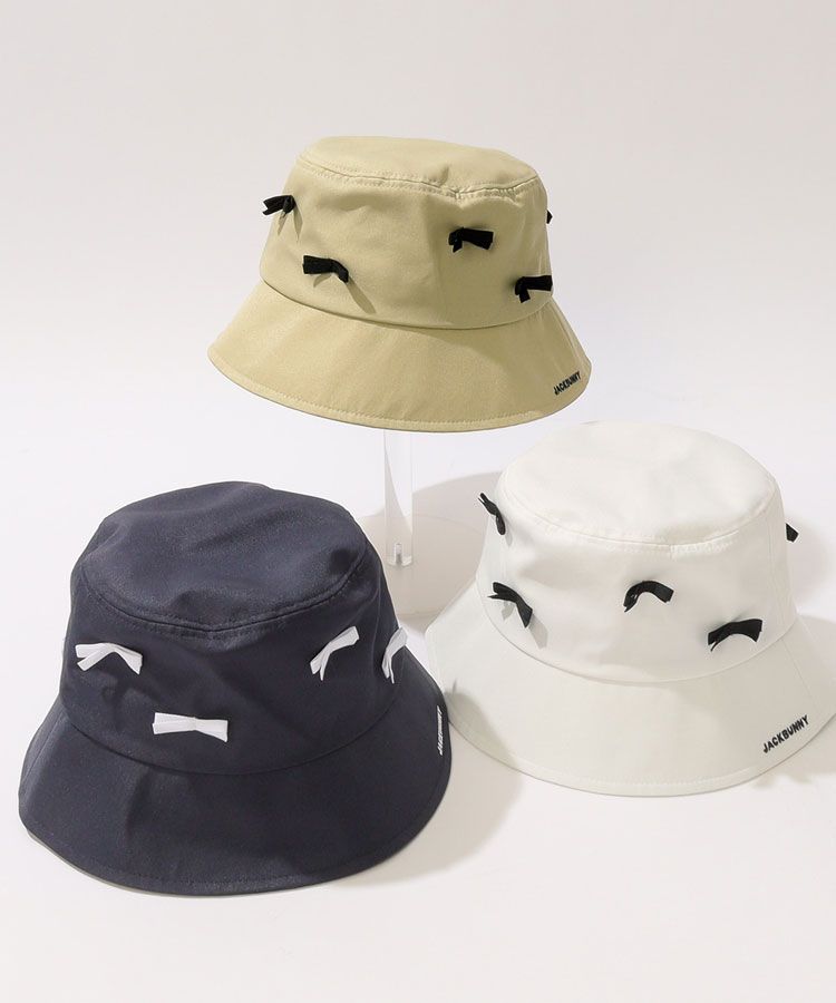 ジャックバニー JB リボンモチーフバケットハット レディースゴルフ