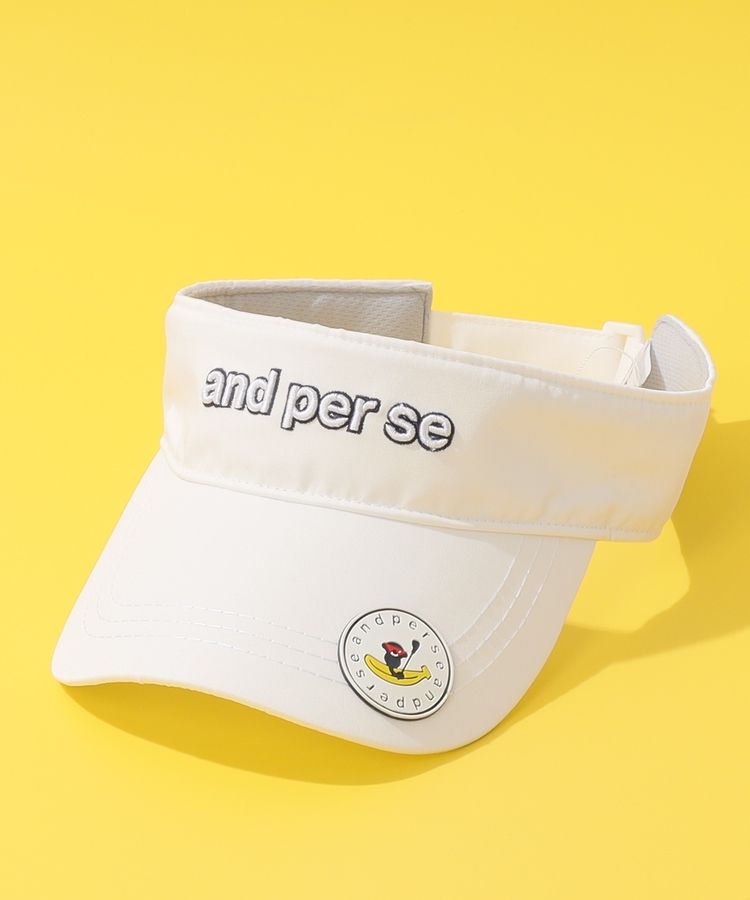 アンパスィ AP 【UV】リボン付きブリムロゴサンバイザー