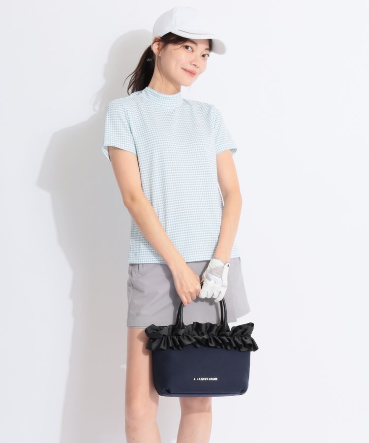 【3338】LANVIN SPORT ランバン スポール UVキャップブルー LANVIN SPORT 綿ツイルリボンキャップ【UV】 -デサントストア