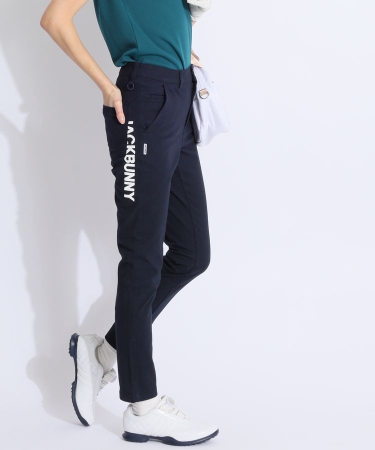 Jack Bunny ロゴプリントパンツ ネイビー ジャックバニー JB 【ストレッチ】バックロゴプリントテーパード
