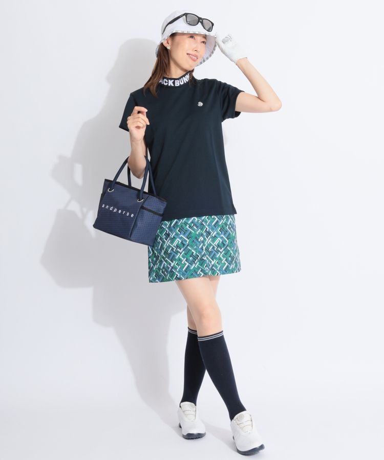 ジャックバニー JB 【吸水速乾】ダブルフェイスカノコ半袖モックネック