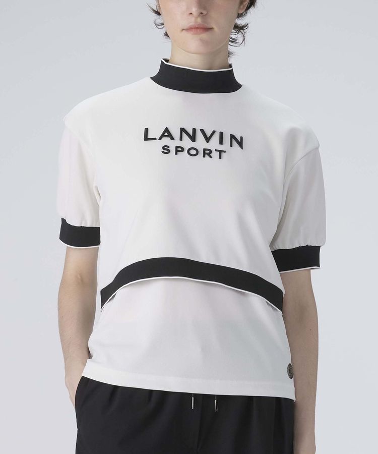 fukurou美品　ランバンスポール　ウィンドブレーカー40 ベージュ系 ランバン スポール LV 【UPF30】レイヤード風5分袖プルオーバー