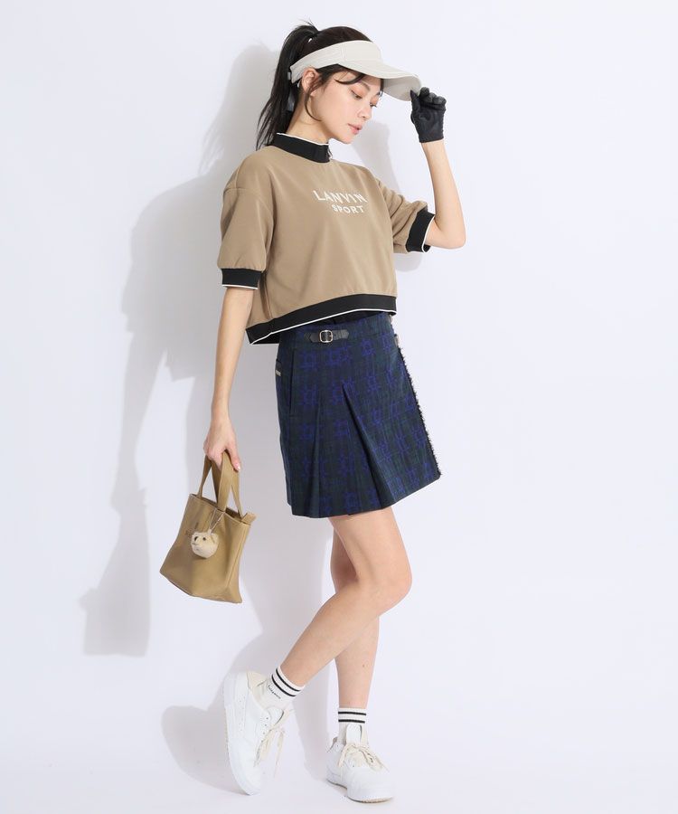 fukurou美品　ランバンスポール　ウィンドブレーカー40 ベージュ系 ランバン スポール LV 【UPF30】レイヤード風5分袖プルオーバー