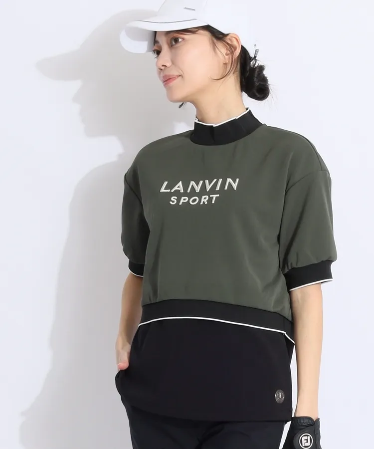 ランバン スポール LV 【UPF30】レイヤード風5分袖プルオーバー