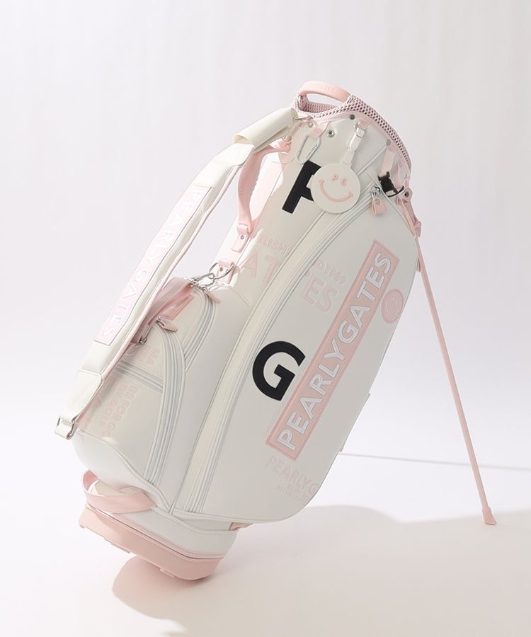 PEARLY GATES パーリーゲイツ　キャディバック　ホワイト/ベビーピンク パーリーゲイツ PG 【LimitedEdition2】バイカラースタンド