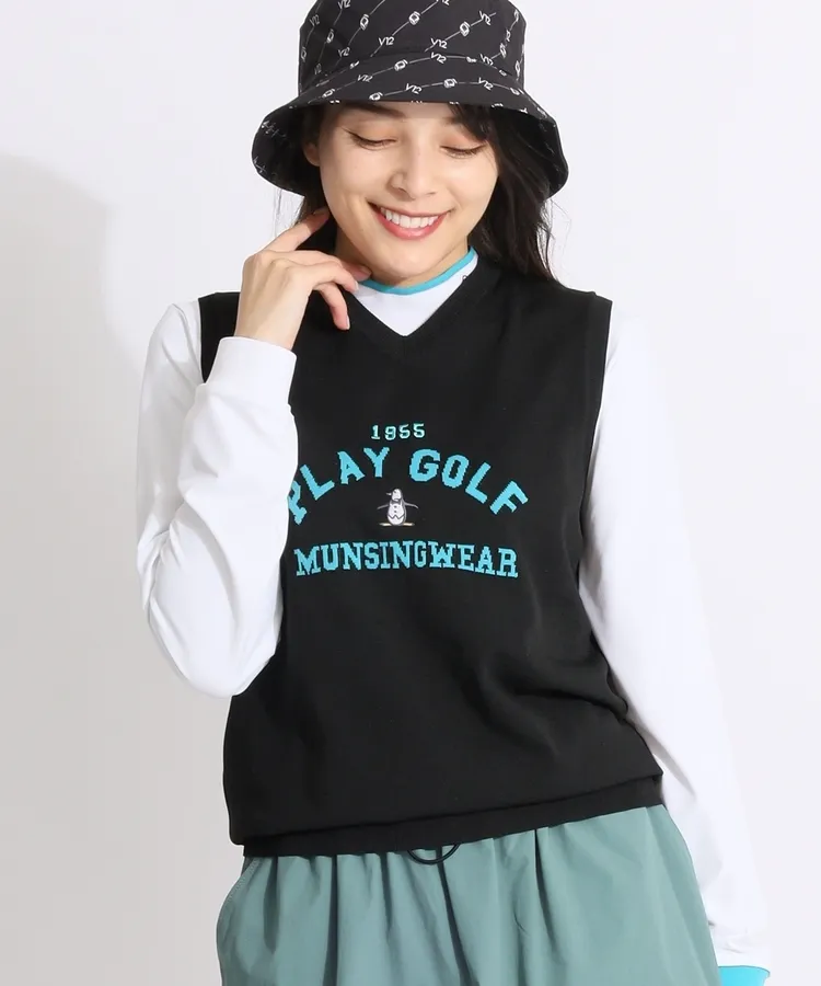 マンシングウェア MW 【冷感遮熱】ライン切替モックネック長袖