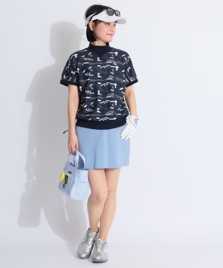 新品　パーリーゲイツ　SMILEチャーム付き チェック柄カートバッグ PG SMILEチャーム付き チェック柄カートバッグ (UNISEX