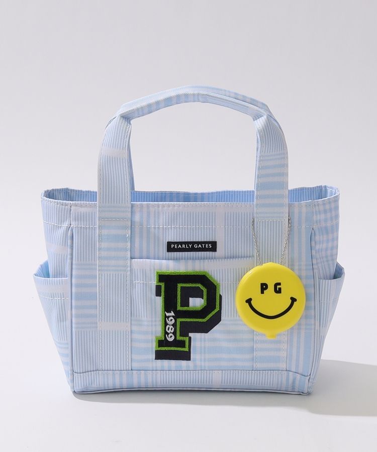 パーリーゲイツ PG チャーム付きチェック柄カートバッグ