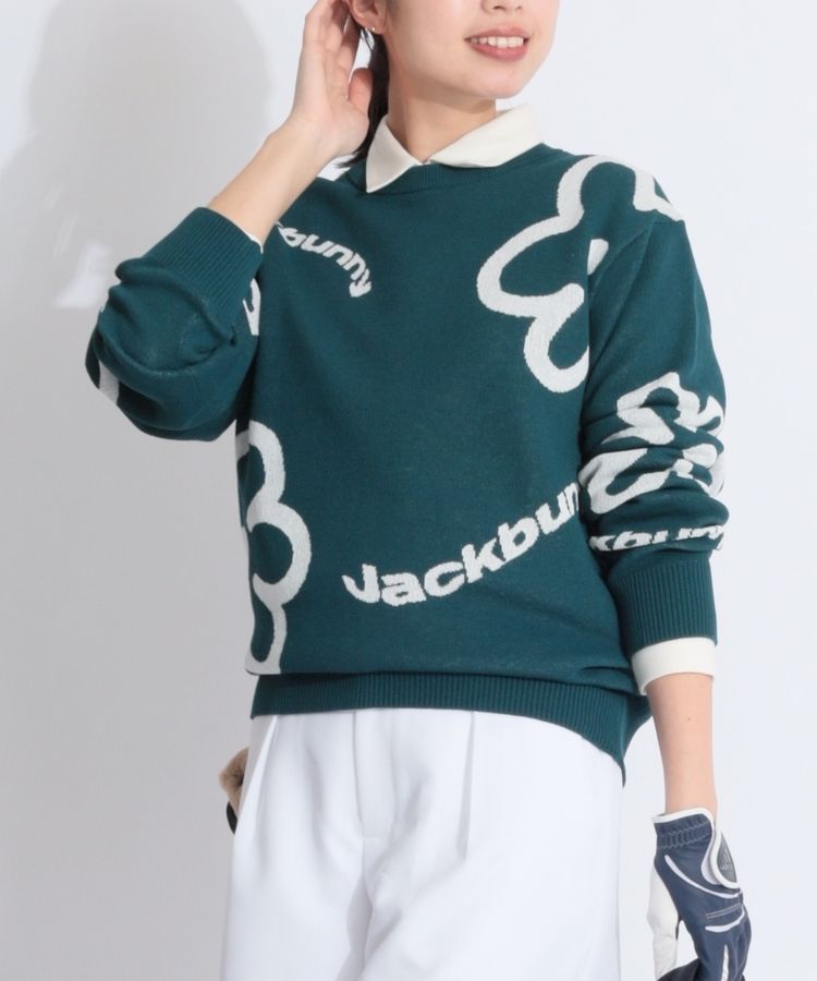 ジャックバニー JB ジャガードプルオーバークルーネックニット