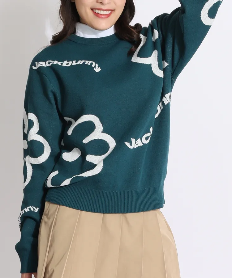 ジャックバニー JB ジャガードプルオーバークルーネックニット