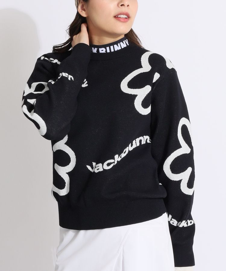 【新品】ジャックバニー　クルーネック セーター　Mサイズ　ブラック　swing Jack Bunny!! 【PREMIUM SALE】ジャックバニー!! Swing Everyday