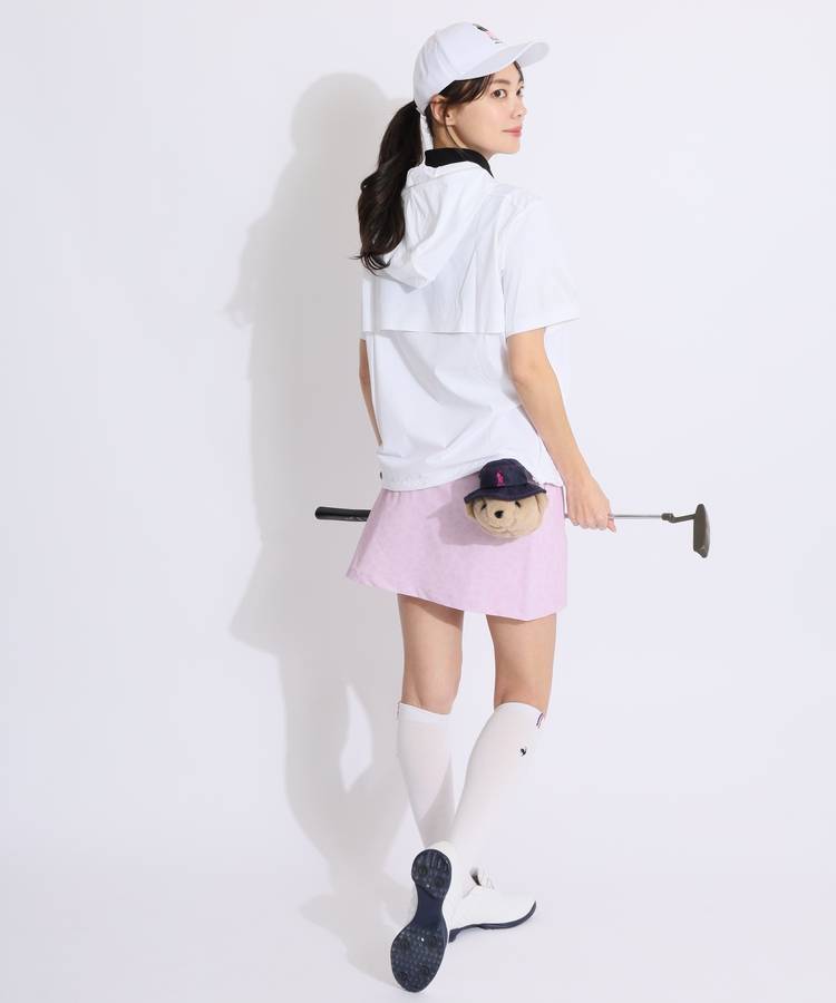 アディダス半袖ジップアップパーカーとハーフパンツ 美品】アディダス レディース半袖ジップアップパーカー ネイビー
