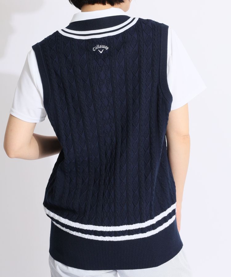キャロウェイ CA ケーブル編みVネックニットベスト レディースゴルフ