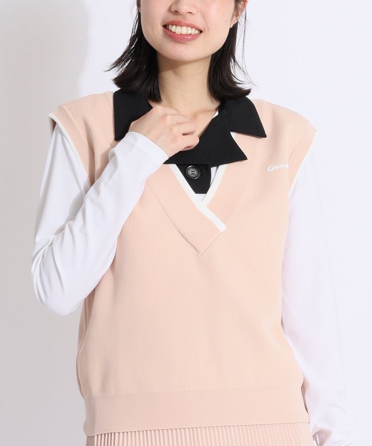 テーラーメイドゴルフ TG 【ストレッチ】Vネックワイドリブベスト