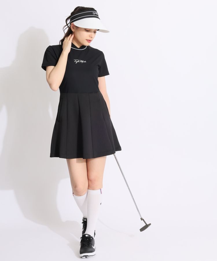 テーラーメイドゴルフ TG 【UVストレッチ】異素材切替フレアワンピース