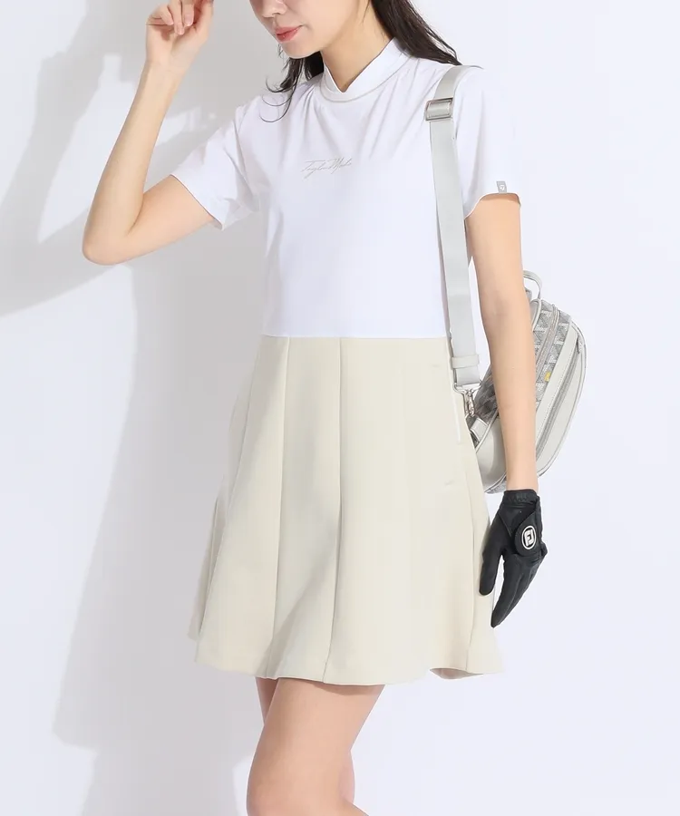 テーラーメイドゴルフ TG 【UVストレッチ】異素材切替フレアワンピース